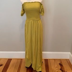 Young fabulous & broke yellow smocked frida dress